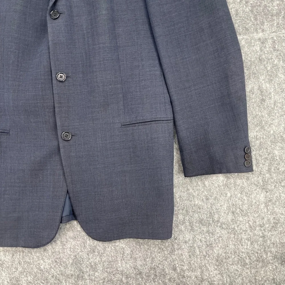 Hugo Boss Mens Blazer Grey Loro Piana Wool 3-Button Suit Jacket